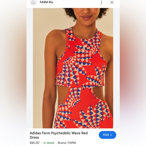 adidas farm psychedelic wave red dress FARM Rio | Dresses | Adidas Farm Psychedelic Wave Red Nwt